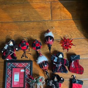 Red and black Christmas decor
